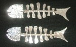 Sterling silver fishbone earrings 2 c marshall hansen 2012