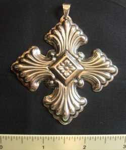 Taxco silver cross pendant 1