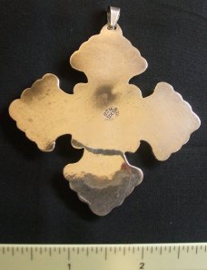 Taxco silver cross pendant 2