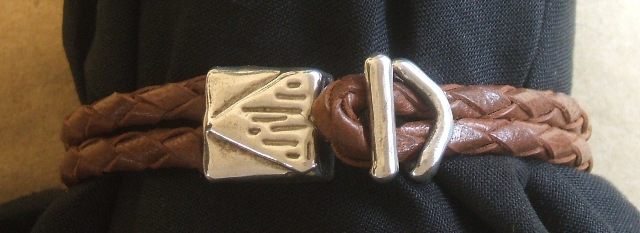 Bola bracelet cast sterling toggle and keeper c MHD 01