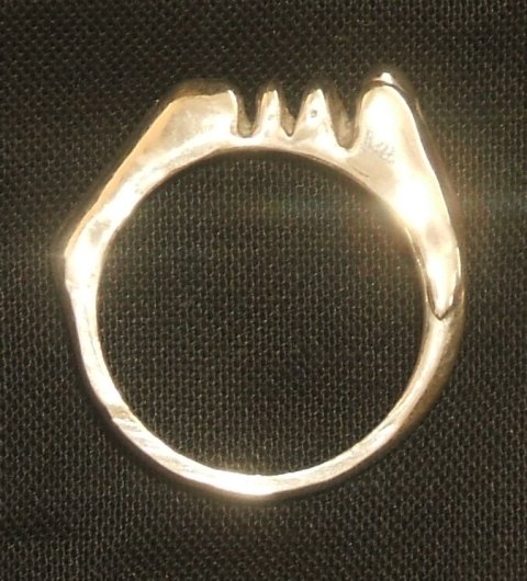 cast sterling ring sz 5.5 ab