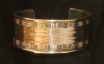 Sterling silver large hammered cuff bracelet 01 c MHD