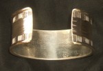 Sterling silver large hammered cuff bracelet 02 c MHD