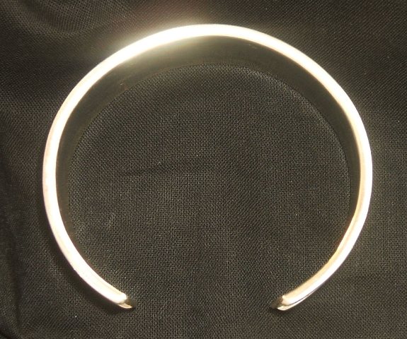 Sterling silver large hammered cuff bracelet 04 c MHD